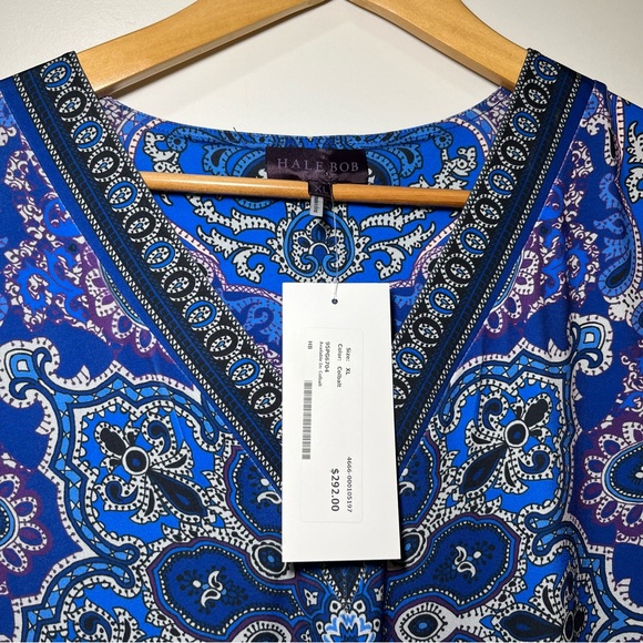 HALE BOB - V-Neck Long-Sleeve Dress - Colbalt - Women’s XL - Picture 3 of 13